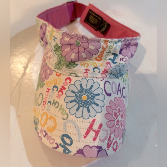 COACH Pastel daisy graffiti Y2K vintage Floral VISOR O/S main image 4